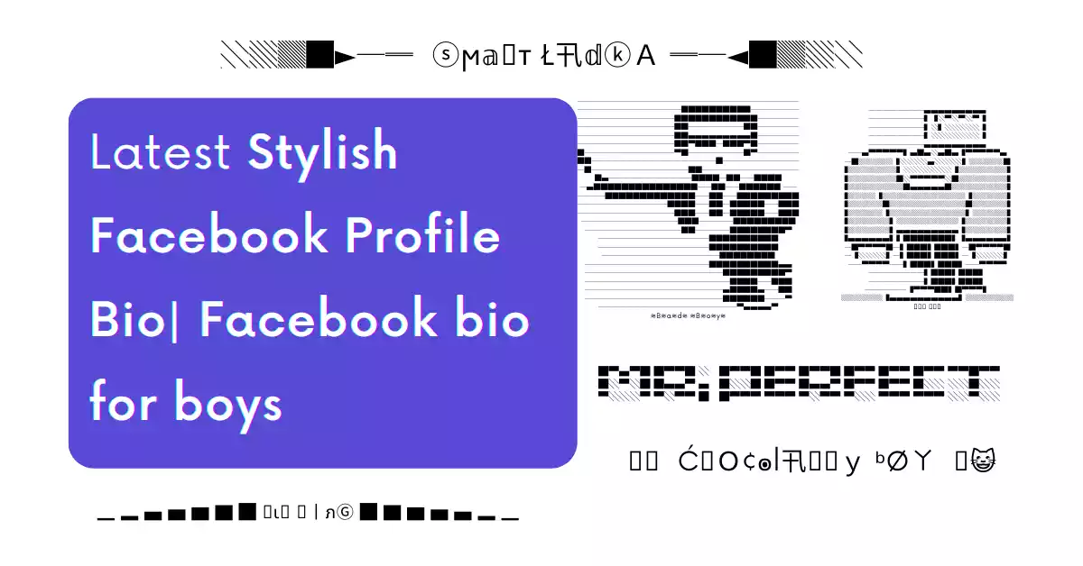 Latest Stylish Facebook Profile Bio Facebook bio for boys post 2